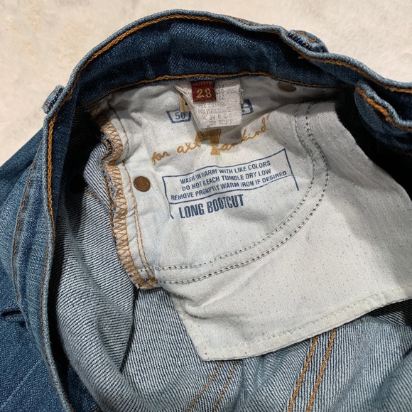 7 For All Mankind Long Bootcut Jean Size 28 - Picture 5 of 7